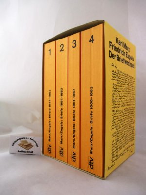 gebrauchtes Buch – Marx, Karl und Friedrich Engels – Der Briefwechsel. VIER (4) Bände. Band 1: Die Briefe aus den Jahren 1844 bis 1853. Mit einem Essay von H. Oncken. Band 2 :  Die Briefe aus den Jahren 1854 bis 1860. Band 3:  Die Briefe aus den Jahren 1861 bis 1867. Band 4: Die Briefe aus den Jahren 1868 bis 1883. Register.  dtv ; 5991 : dtv-Reprint