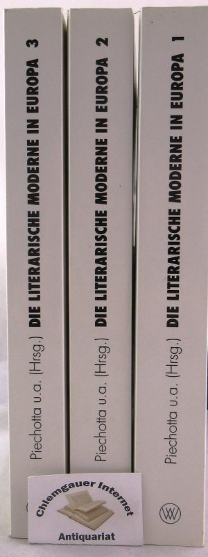 gebrauchtes Buch – Piechotta, Hans Joachim – Die literarische Moderne in Europa  DREI (3) Bände.  Band 1: Erscheinungsformen literarischer Prosa um die Jahrhundertwende Band 2: Formationen der literarischen Avantgarde. Band 3 : Aspekte der Moderne in der Literatur bis zur Gegenwart