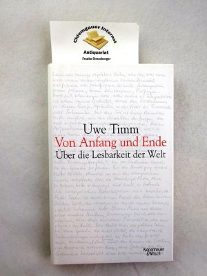 Von Anfang und Ende : über die Lesbarkeit der Welt ; Frankfurter Poetikvorlesungen.