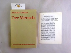 Der Mensch : Seine Natur und seine Stellung in der Welt.