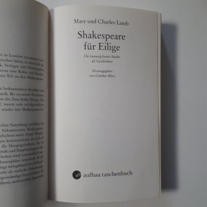 gebrauchtes Buch – Mary Lamb – Shakespeare für Eilige - Die zwanzig besten Stücke als Geschichten