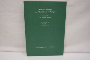 Kritische Beiträge zur Altaistik und Turkologie: Festschrift für Johannes Benzing Festschrift für Johannes Benzing; Fortführung der von Horst Wilfried Brands begründeten Reihe Frankfurter Turkologische Arbeitsmittel , Band 3