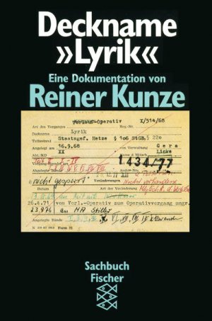 gebrauchtes Buch – Reiner Kunze – Deckname »Lyrik«: Eine Dokumentation