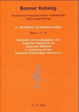 Bonner Katalog: Verzeichnis reversgebundener musikalischer Aufführungsmateriale