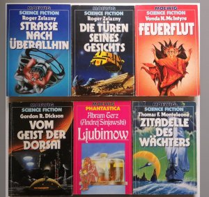 gebrauchtes Buch – Möwig Science Fiction / Phantastica Dickson Zelazny McIntyre – 1 SF Roman Auswahl Möwig Phantastica: Zelazny Türen d.Gesichts/Feuerflut/Zitadelle Dorsai