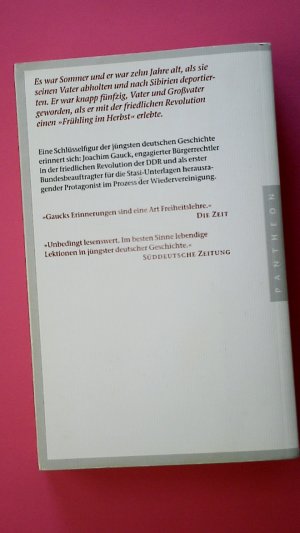 gebrauchtes Buch – Joachim Gauck – WINTER IM SOMMER - FRÜHLING IM HERBST. Erinnerungen