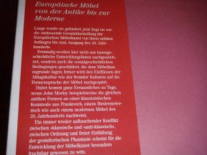 gebrauchtes Buch – John Morley – Möbel Europas- Von der Antike bis zur Moderne - 2500 Jahre europäischer Möbelkunst