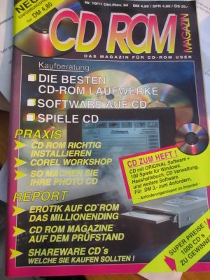 CD Rom Das Magazin für CD-Rom user 10/11 1994 Nr. 1