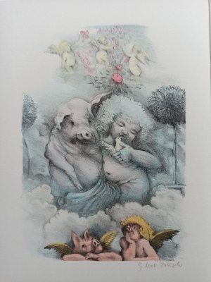 Die schlesische Nachtigall [Ausgabe B mit handcolorierten Lithografien]