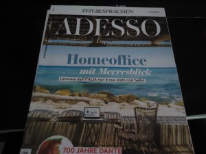 Adesso - Zeitsprachen italienisch -  Homeoffice mit Meeresblick - 700 Jahre Dante was wir ihm heute verdanken - 3/21