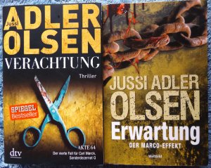 gebrauchtes Buch – 2x TB Thriller - Jussi Adler Olsen – Verachtung + Erwartung - Carl Mørck, Sonderdezernat Q (4 + 5)