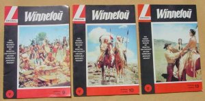 Winnetou. Originalhefte aus Lehning-Verlag, Serie 1964-1966. Hefte Nr. 9, 10, 13. Drei Hefte in sehr gutem Zustand, aber OHNE Sammelpunkt-Ecken. Siehe bitte auch Bilder. (interne Reg.-Nr. 1046493) Infos aus Comic Preiskatalog 2021 - Seite 614 : Katalogwert für Heft Nr.   9 =  Euro : / 80 / 32 / 16,00 / Katalogwert für Heft Nr. 10 =  Euro : / 80 / 32 / 16,00 / Katalogwert für Heft Nr. 13 =  Euro : / 50 / 20 / 10,00 /