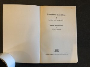 antiquarisches Buch – Wilamowitz-Moellendorf (Buch 1); Gerhard Priesemann  – Griechisches Lesebuch (Buch 1); Griechische Lesestücke (Buch 2)