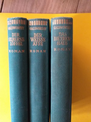 3 gebundene Bücher: " Das Herrenhaus " + " Der weisse Affe " + " Der silberne Löffel "