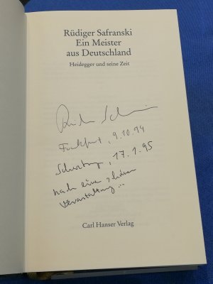 Ein Meister aus Deutschland - Heidegger und seine Zeit (signiert)