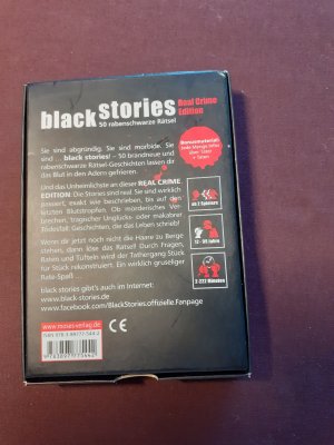 gebrauchtes Spiel – black stories - 50 rabenschwarze Rätsel