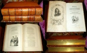 Oeuvres De Molière. Précédées D`une Notice Sur Sa Vie et Ses Ouvrages Par M. Saint-Beuve. Vignettes Par Tony Johannot. 2 Bde / Tomes.