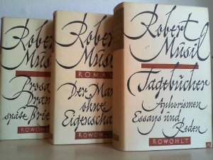 Gesammelte Werke in Einzelausgaben (3 Bände). Bd.1: Der Mann ohne Eigenschaften ( 8. Aufl.). Roman. - Bd.2: Tagebücher, Aphorismen, Essays und Reden ( […]