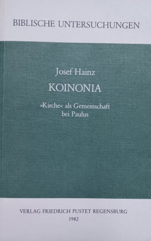 gebrauchtes Buch – Josef Hainz – Koinonia