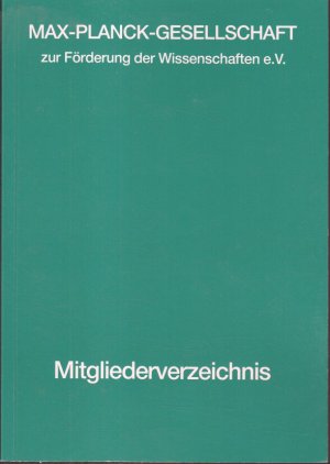 Mitgliederverzeichnis 1984. Nach dem Stand vom 1. Mai 1984.