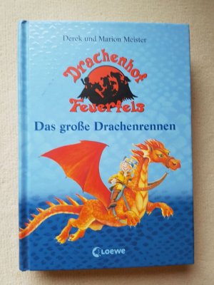 gebrauchtes Buch – Derek Meister Marion Meister – Drachenhof Feuerfels , Band 1 , Das große Drachenrennen Band 2 der magische Drachenstein, beide Bände zusammen