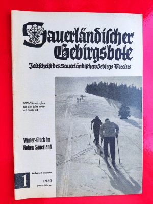 antiquarisches Buch – Sauerländischer Gebirgsverein  – Sauerländischer Gebirgsbote Nr. 1  Januar/Februar  1959 : Winter-Glück im Hohen Sauerland