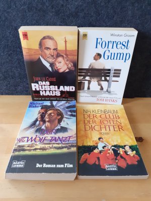 4x Romane zum Film - Das Russland-Haus, Forrest Gump, Der Club der toten Dichter, u.a.