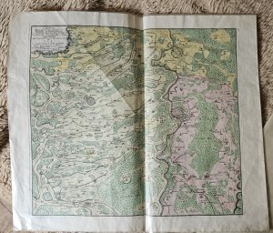 Carte Particuliere des Environs de Landau, et Philipsbourg ou se trouent en meme tems les villes de Dourlac, Carolsrouhe et Cronweisenbourg enlevee pour […]