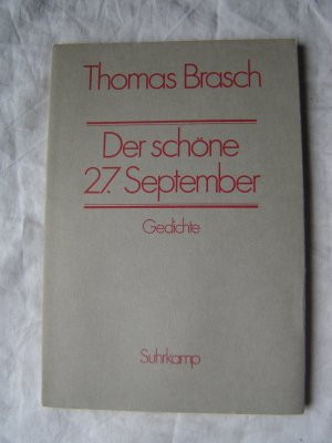 gebrauchtes Buch – Thomas Brasch – Der schöne 27. September