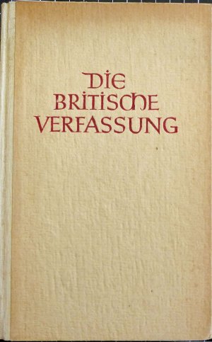 antiquarisches Buch – Ivor Jennings – Die britische Verfassung