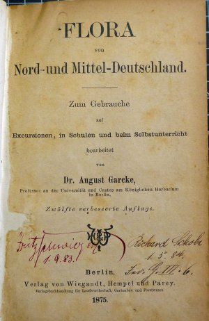 antiquarisches Buch – August Garcke – Flora von Nord- und Mitteldeutschland