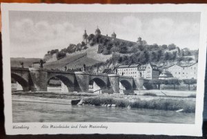 gebrauchtes Buch – Postkarte - Würzburg - Alte Mainbrücke und Feste Marienberg – Postkarte - Würzburg - Alte Mainbrücke und Feste Marienberg