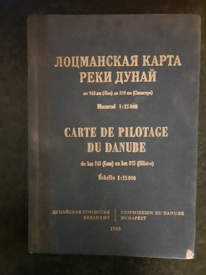 Carte de Pilotage du Danube - du km 743 (Lom) au km 375 (Silistra). Échelle 1:25000. In Russisch und Französisch.