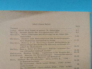 gebrauchtes Buch – Beiträge zur Naturkunde Niedersachsens – Beiträge zur Naturkunde Niedersachsens  -  29. Jahrgang  -  Heft 1/2  -  1976