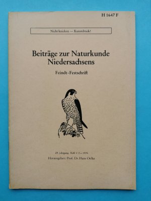 gebrauchtes Buch – Beiträge zur Naturkunde Niedersachsens – Beiträge zur Naturkunde Niedersachsens  -  29. Jahrgang  -  Heft 1/2  -  1976