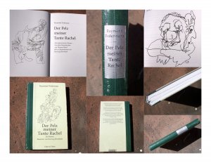 gebrauchtes Buch – Federman, Raymond; Ebersbach – Der Pelz meiner Tante Rachel. "La Fourrue de ma tante Rachel". Ein improvisierter Roman. . .  Aus dem Französischen von von Thomas Hartl. Mit 40 Illustrationen von Hartwig Ebersbach. Buchherstellung von Atelier Eilenberger.