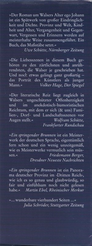 gebrauchtes Buch – Martin Walser – Ein springender Brunnen - Roman