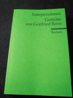 Gedichte von Gottfried Benn