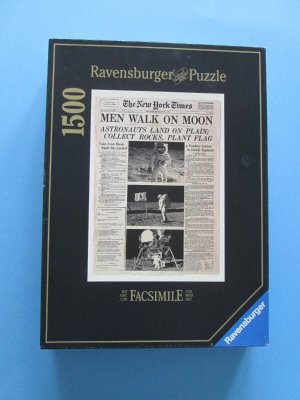 gebrauchtes Spiel – Rares Ravensburger Puzzle: Men Walk on Moon (Nr. 165230) 1500 Teile