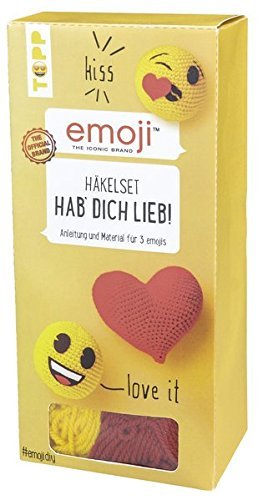 Emoji Häkelset Hab' dich lieb!: Anleitung und Material für 3 trendige Emojis zum Selberhäkeln