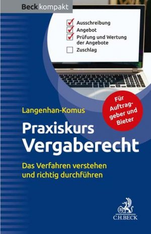 gebrauchtes Buch – Maike Langenhan-Komus – Praxiskurs Vergaberecht - Das Verfahren verstehen und richtig durchführen