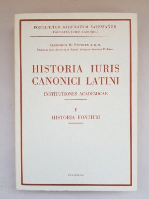 gebrauchtes Buch – Stockler, Alphonsus M – Historia Iuris Canonici Latini Institutiones Academicae. I: Historia Fontium.