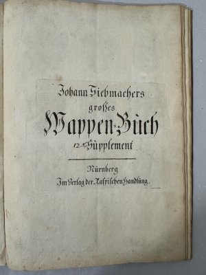 Johann Siebmachers großes Wappen-Buch, 12. Supplement.