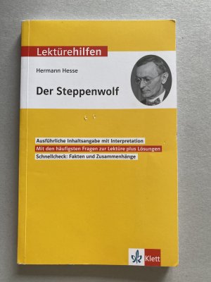 gebrauchtes Buch – Monika Fellenberg – Klett Lektürehilfen Hermann Hesse, Der Steppenwolf - für Oberstufe und Abitur