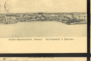 gebrauchtes Buch – 07198; Bremen. Neue Werftanlage, Gesamtansicht. AGt "Weser"