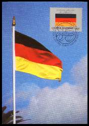 gebrauchtes Buch – x12888; Staatsflagge der Bundesrepublik Deutschland auf UNO Briefmarke innerhalb der Serie Die Flaggen der Nationen.