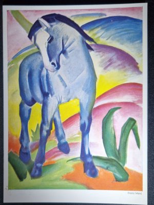 gebrauchtes Buch – Postkarte - Künstlerkarte - Franz Marc - Blaues Pferd – Postkarte - Künstlerkarte - Franz Marc - Blaues Pferd