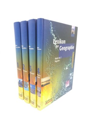 Lexikon der Geographie in vier Bänden (4 Bände komplett).