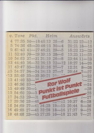 Punkt ist Punkt: Fussballspiele