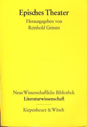 antiquarisches Buch – Grimm, Reinhold Hrsg - – Episches Theater : Literaturwissenschaft